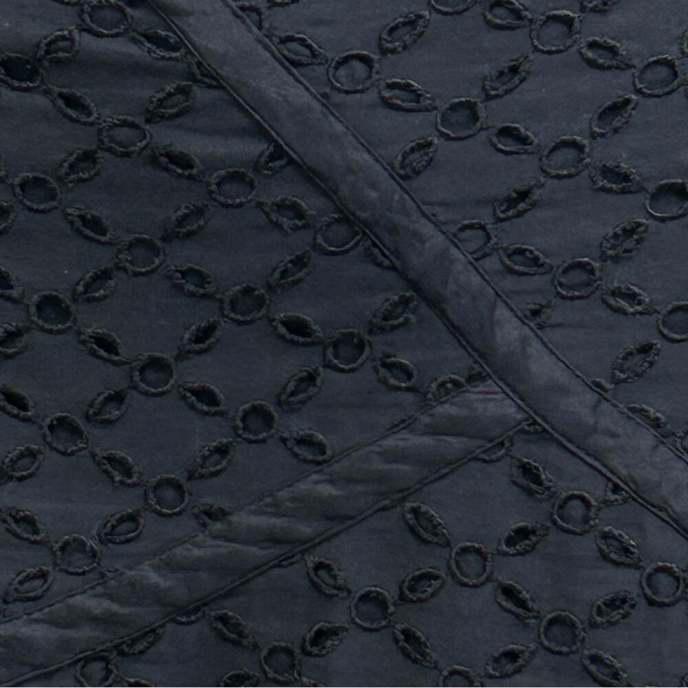 Maxmara Weekend Eyelet Broderie-Anglaise Ruffle Asymmetric Skirt Size M Black - Picture 4 of 14